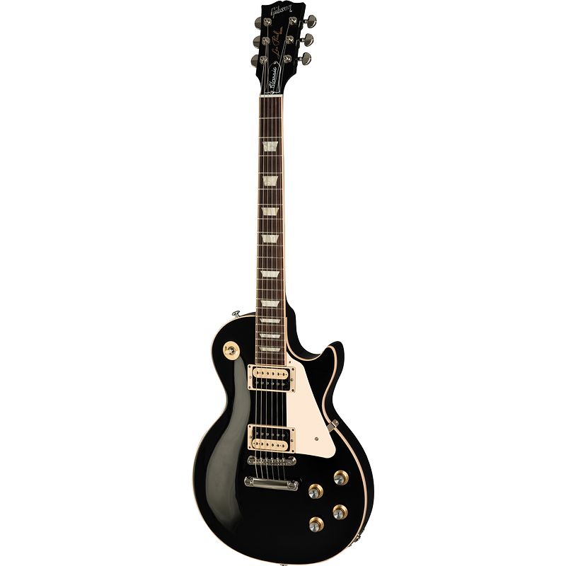 Foto van Gibson modern collection les paul classic ebony elektrische gitaar met koffer