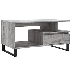 Foto van Vidaxl salontafel 90x49x45 cm bewerkt hout grijs sonoma