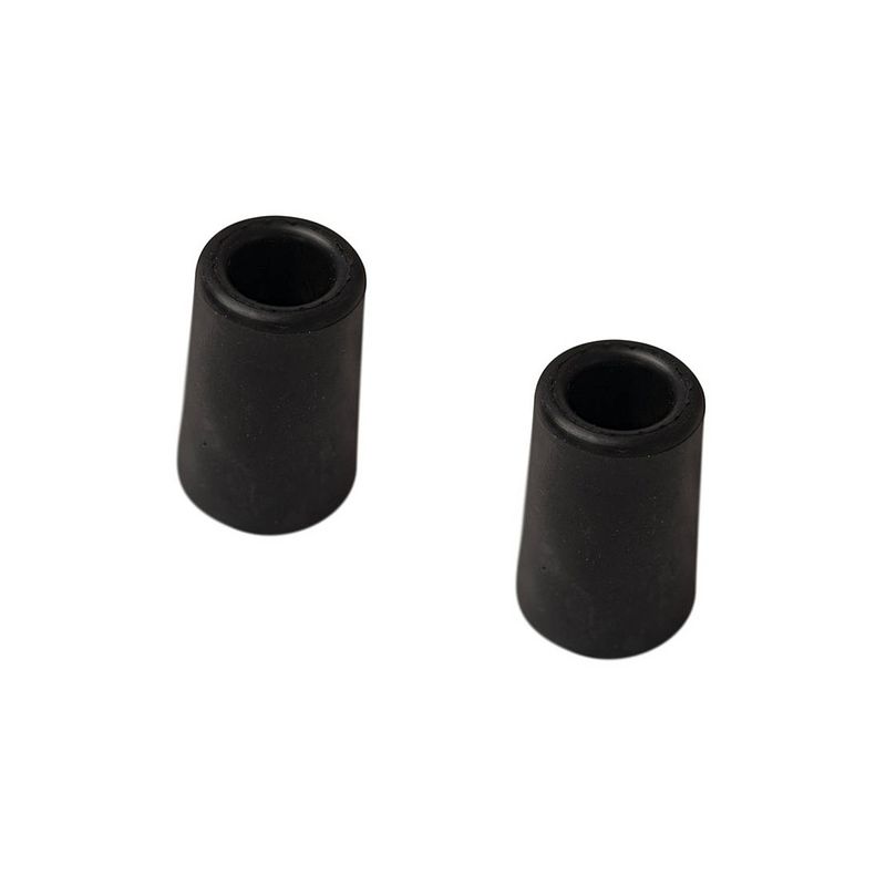 Foto van 2x stuks deurstopper / deurbuffer rubber zwart 60 mm - deurstoppers