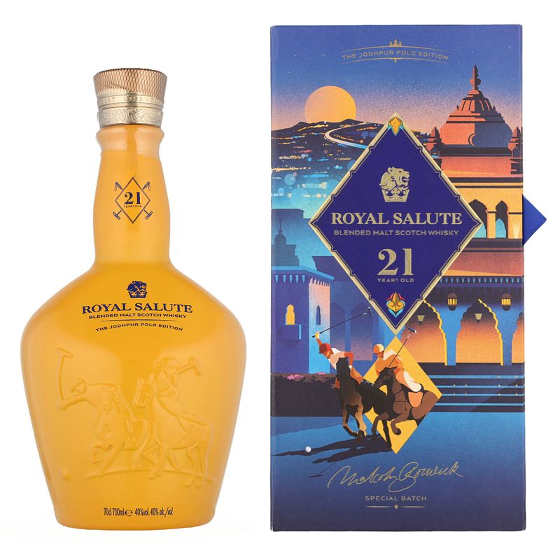 Foto van Chivas regal 21 years royal salute polo 5 jodhpur 70cl whisky + giftbox