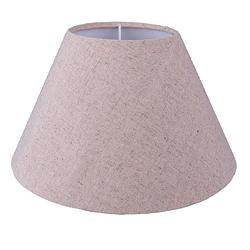 Foto van Haes deco - lampenkap - natural cosy - beige rond - formaat ø 26x15 cm, voor fitting e27 - tafellamp, hanglamp