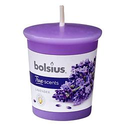Foto van Bolsius geurkaars true scents lavendel 4,5 cm wax paars