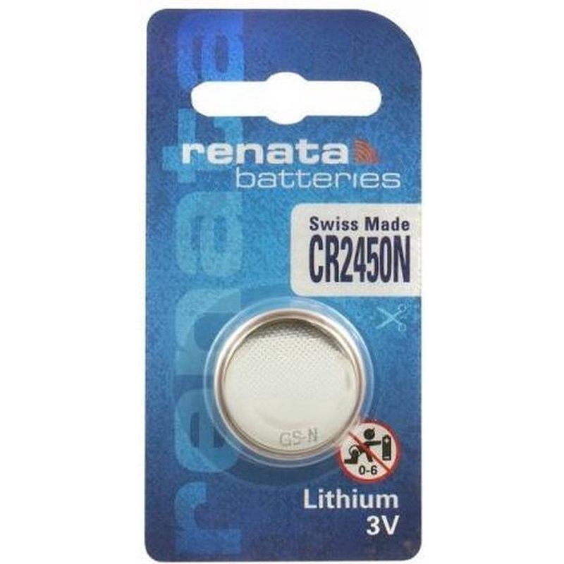 Foto van Renata cr2450n 3v lithium knoopcel batterij - 1 stuk