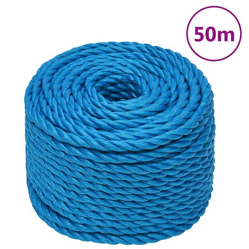 Foto van Vidaxl werktouw 12 mm 50 m polypropeen blauw