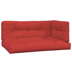 Foto van The living store - palletkussens - rood - polyester - 120 x 80 x 12 cm - waterafstotend