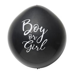 Foto van Confettiballon gender reveal - zwart - ø60 cm