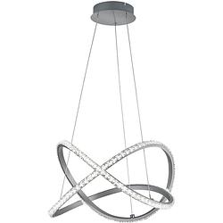 Foto van Led hanglamp - hangverlichting - trion nubi - 26w - warm wit 3000k - rgbw - afstandsbediening - dimbaar - rond - mat