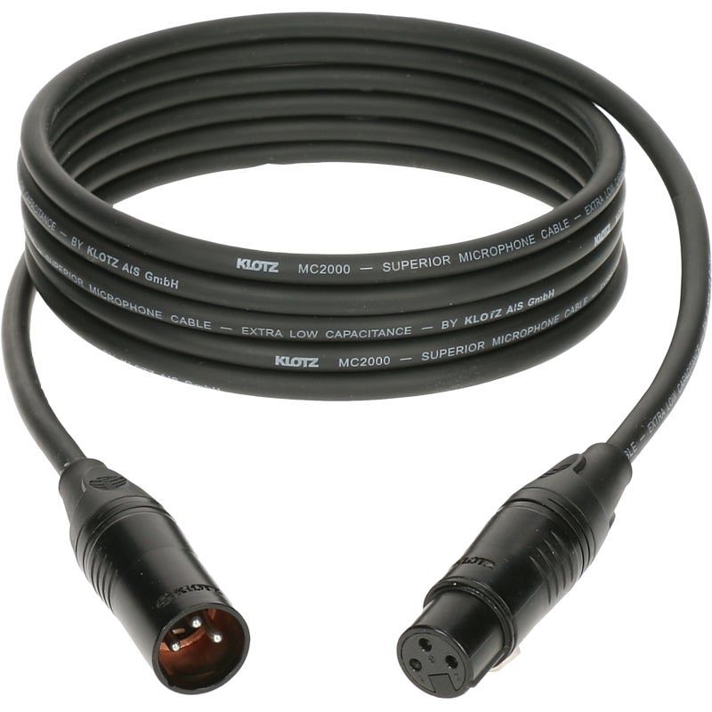 Foto van Klotz m2 kb microfoonkabel 3p xlr female - 3p xlr male 15 meter zwart