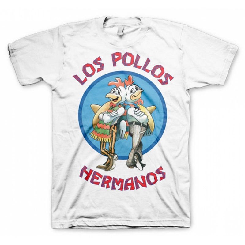 Foto van T-shirt breaking bad los pollos wit - l - feestshirts