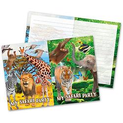 Foto van Folat uitnodigingen safari party junior papier 8 stuks
