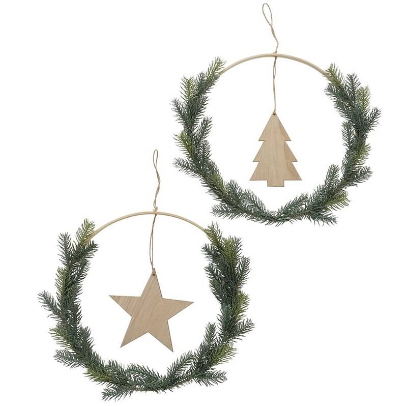 Foto van Boltze home decohanger kerst dia35cm groen