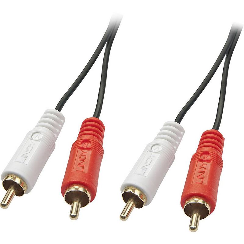 Foto van Lindy 35660 cinch audio aansluitkabel [2x cinch-stekker - 2x cinch-stekker] 1.00 m zwart