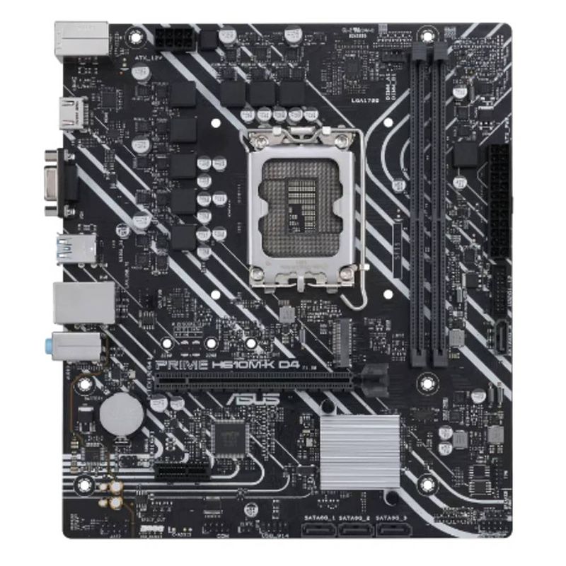 Foto van Asus prime h610m-k d4 moederbord socket intel 1700 vormfactor micro-atx moederbord chipset intel® h610