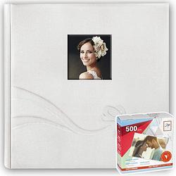 Foto van Luxe fotoboek/fotoalbum karen bruiloft/huwelijk met 30 paginas wit 32 x 32 x 4 cm inclusief plakkers - fotoalbums