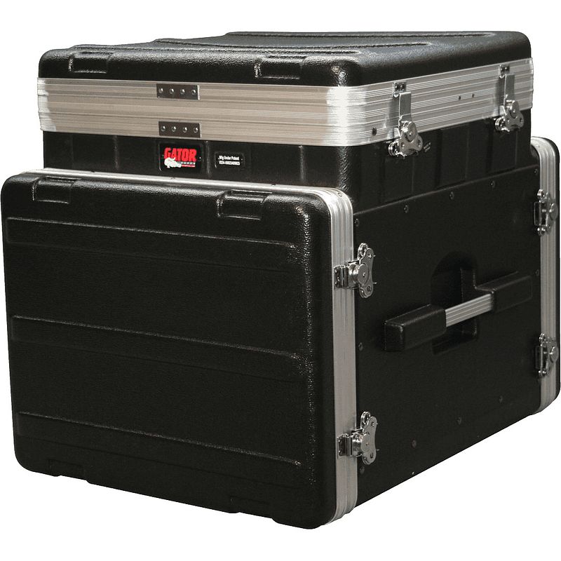 Foto van Gator cases grc-10x8-pu polyetheen 10u-8u combi flightcase voor mixers