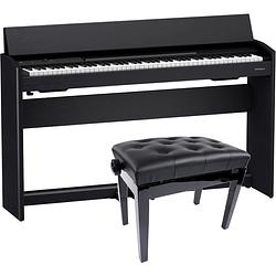 Foto van Roland f701-cb contemporary black inclusief pianobank