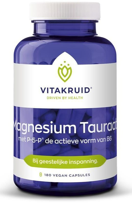 Foto van Vitakruid magnesium tauraat met p-5-p capsules