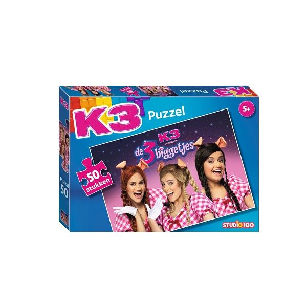 Foto van K3 puzzel 3 biggetjes 50 stukjes