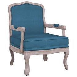 Foto van Vidaxl fauteuil 64x64x90 cm fluweel blauw