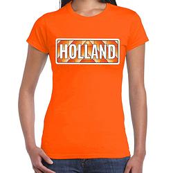 Foto van Holland / nederlands elftal supporter t-shirt oranje voor dames s - feestshirts