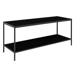 Foto van Vita tv-meubel met 2 planken, zwart.