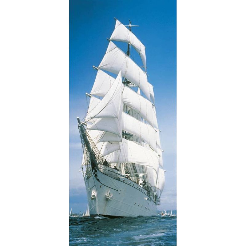 Foto van Komar sailing boat fotobehang 86x220cm 2-delen