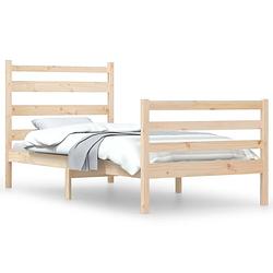 Foto van The living store bedframe - klassiek houten - 205.5 x 96 x 100 cm - grenenhout