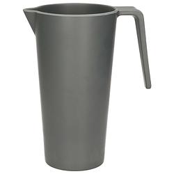 Foto van Schenkkan/waterkan - antraciet - 1500 ml - melamine - d10 x h21 cm - schenkkannen