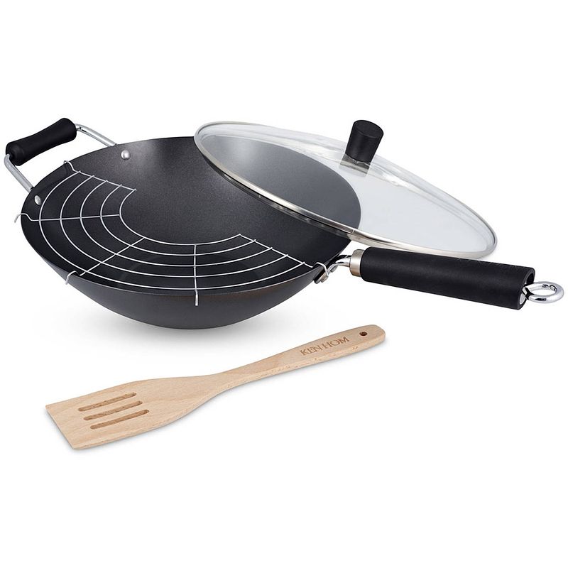 Foto van Ken hom - wok zwart - set 4 delig 31 cm