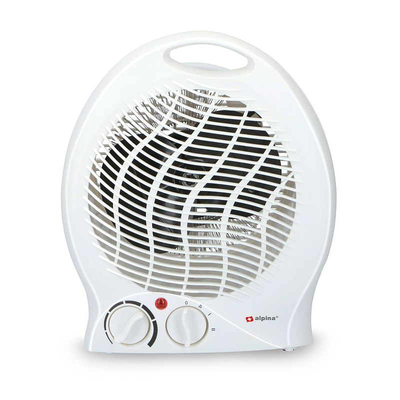 Foto van Alpina ventilatorkachel - draagbaar - 2000 watt - 2 warmtestanden - anti-oververhitting - wit