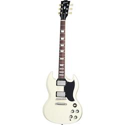 Foto van Gibson original collection sg standard 's61 stop bar classic white elektrische gitaar met koffer