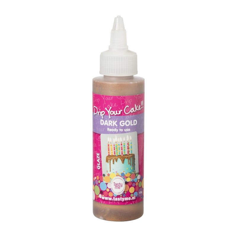 Foto van Tasty me drip your cake - goud - 125 g