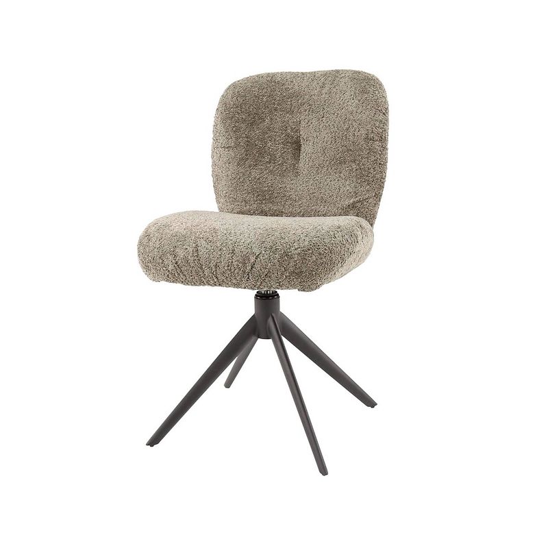 Foto van Anli style stoel comfort draaibaar boucle taupe