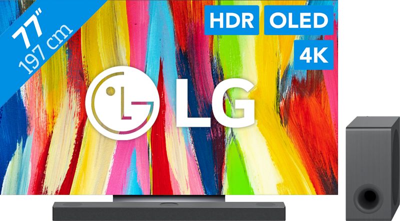 Foto van Lg oled77c24la (2022) + soundbar