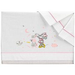 Foto van Disney beddengoed minnie mouse 72 x 106 cm katoen wit/roze