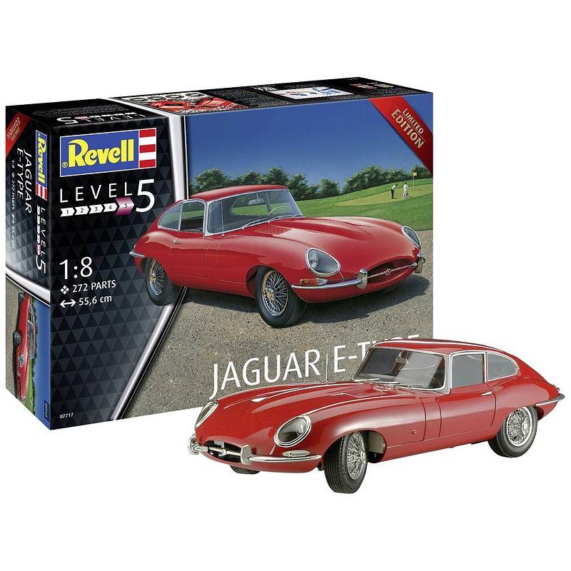 Foto van Revell 07717 jaguar e-type auto (bouwpakket) 1:8