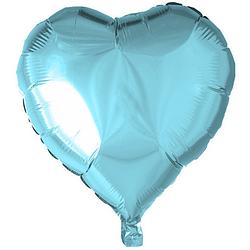 Foto van Wefiesta folieballon hartvorm 18 cm blauw