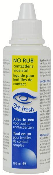 Foto van Eye fresh lenzenvloeistof alles-in-1 no rub mini 100ml