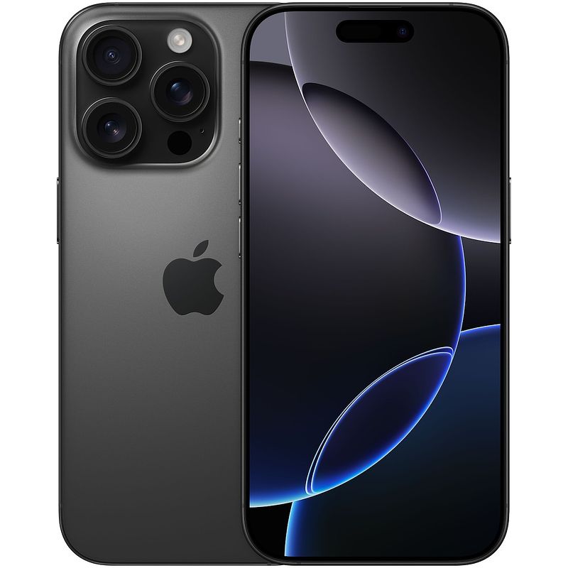 Foto van Apple iphone 16 pro 128gb titanium smartphone zwart