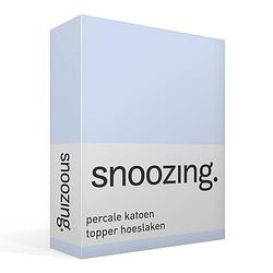 Foto van Snoozing - topper - hoeslaken - 200x200 cm - percale katoen - hemel