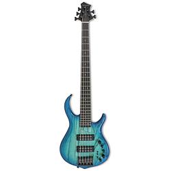 Foto van Sire marcus miller m5-5 swamp ash transparent blue 5-snarige elektrische basgitaar