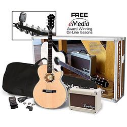 Foto van Epiphone pr-4e acoustic electric player pack natural starterset