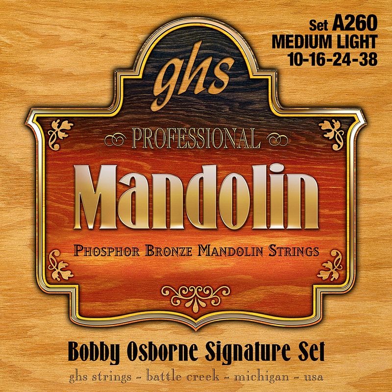 Foto van Ghs a260 bobby osborne signature medium light mandoline-snaren