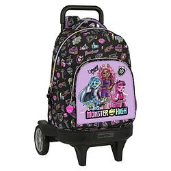 Foto van Schoolrugzak met wielen monster high creep zwart 33 x 45 x 22 cm