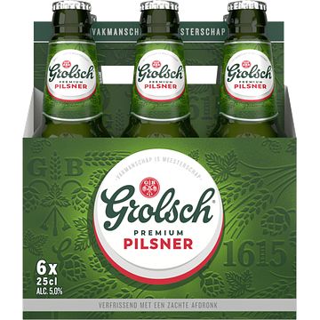 Foto van Grolsch pils fles 6 x 250ml bij jumbo