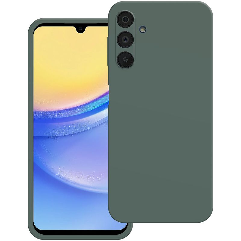 Foto van Just in case premium liquid color tpu case voor samsung a15 4g/5g telefoonhoesje groen