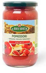 Foto van La bio idea gepelde tomaten