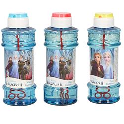 Foto van 4x disney frozen 2 bellenblaas flesjes met bal spelletje in dop 300 ml voor kinderen - bellenblaas