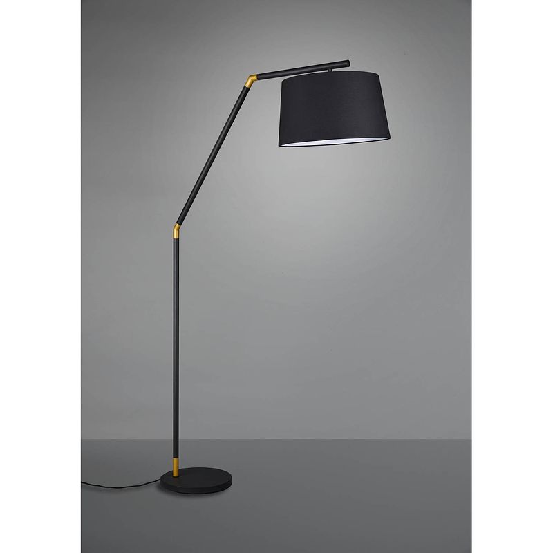 Foto van Industriële vloerlamp tracy - metaal - zwart