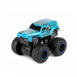 Foto van Toi-toys monstertruck metal junior 6 cm staal blauw/zwart 2-delig